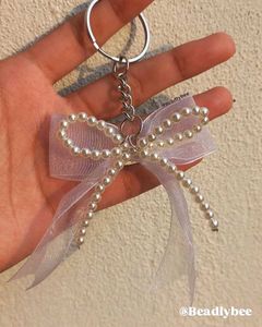 Pearl Bow Keychain