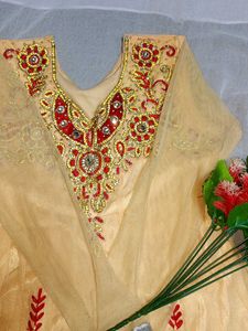Ethenic Cream With Stone Gown