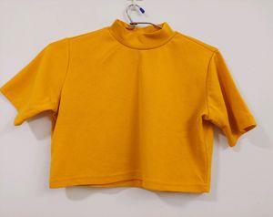 Womens High Neck Crop Top