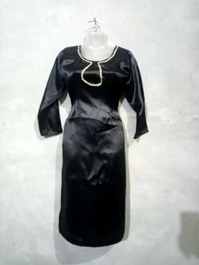 Black Satin Salwar Suit