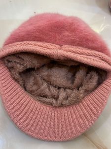 Pink Knitted Bow Hat