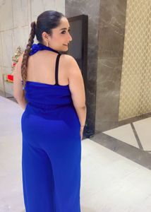 Royal blue Halter Neck jumpsuit