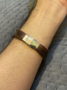 Vulcan Strip Leather Bracelet
