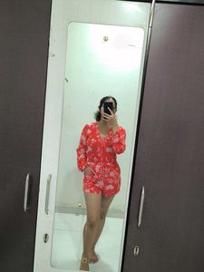 Floral Print Romper