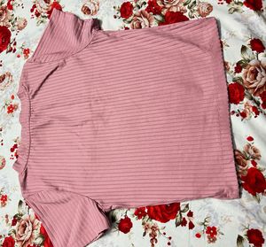 ZARA Light Pink  Crop Top | Free Size