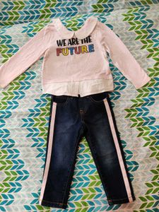 Babyhug Full Sleeve Top &Pant Text Print