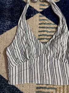 Striped y2k Halter Top