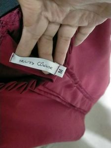 Maroon Puff Sleeve Top