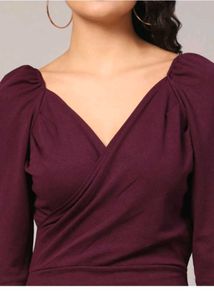 Elegant Purple Bodycon Midi Dress