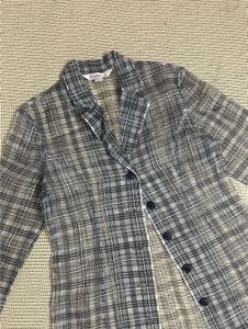 Sheer Plaid Blazer