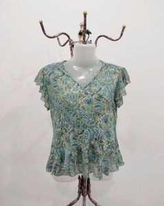 Paisley Ruffle Blouse