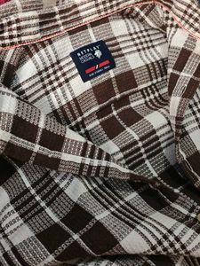 Brown Plaid Casual Shirt