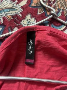 pink Embroidered Top