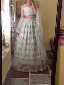 New Pista Color Lehenga Choli Set