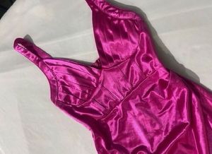 Fushia Pink Corset Bodycon Dress