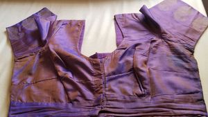 Purple and brown  pure silk Blouse