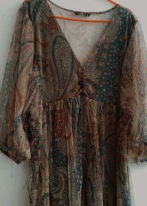 Zudio Net  Paisley Print Dress