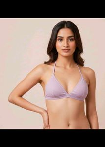 🌸 shimmering Lavender Halter Neck Bralette