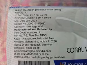 New King Size Bedsheet BOMBAY DYEING