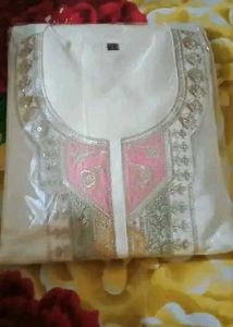 Cream Embroidered Chanderi Silk Pant Suit♥️💖