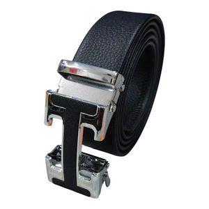 Classic Black Leather Men&#39;s Belt