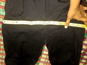 Women Elastic Cotton Straight Cut Pants