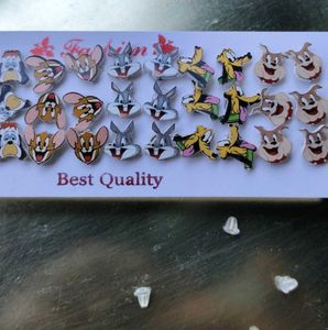 18 set Cartoon Character Stud Earrings