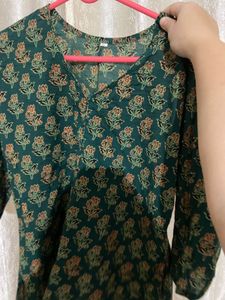 Sea Green Short Kurti top