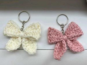2 Crochet Bow Keychain 🎀