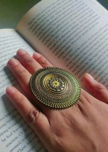 Oxidized Antique Statement Ring
