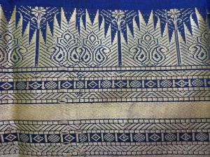 Regal Violet Silk Sari