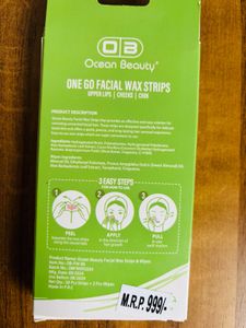 Ocean Beauty- one Go Facial Waxing Strips(20strip)