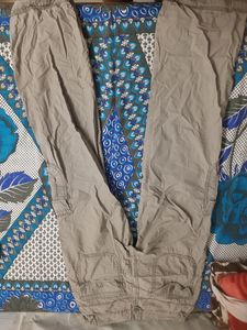Neutral Colour Parachute Cargo Pants