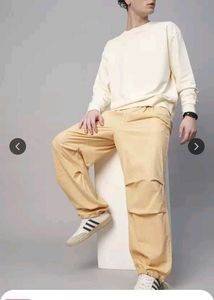 Beige Cargo Pants - Relaxed Fit