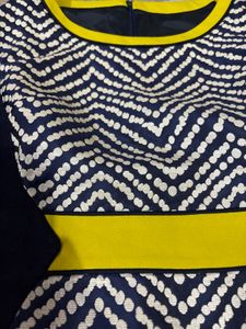 Chic Chevron Print Polyester woollen Dress