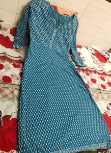 Blue Printed Kurta