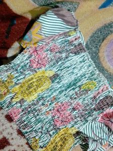 Floral Dress Material Beutiful Sleeve Colour