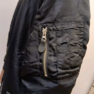 Classic Black Bomber Jacket