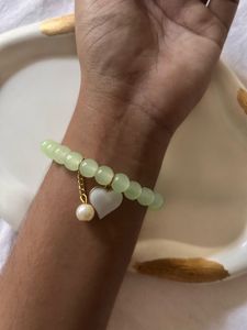 Heart Charm Beaded Bracelet
