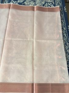 Baby Pink Organza Banarasi Saree