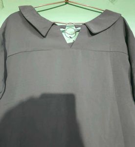 Olive Green Peter Pan Collar Top