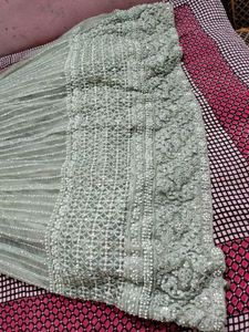 Elegant Silver Embellished Gown