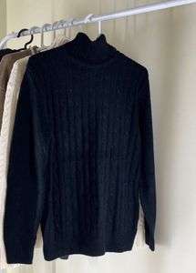 Classic Black Turtleneck Sweater