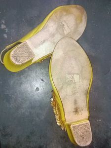 Yellow Slingback Flats