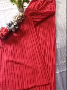 Ribbed Kurta Set