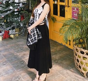 Black Floral Corset Top