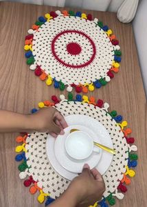 Colorful Crochet Placemats (Set of 2)