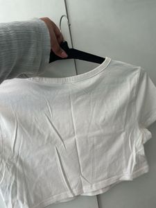H&amp;M CROPPED JERSEY TOP