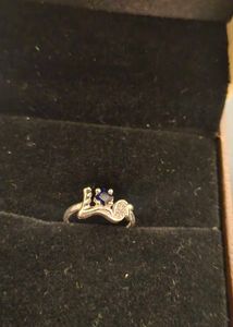 Elegant Blue Stone silver ring