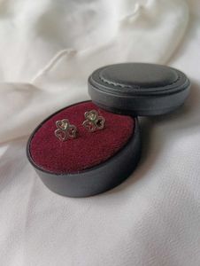 Pure Silver Clover Stud Earrings